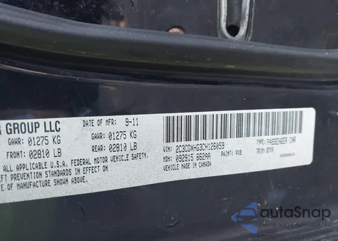 2012 Dodge Charger Sxt from USA, damaged, VIN 2C3CDXHG3CH126059